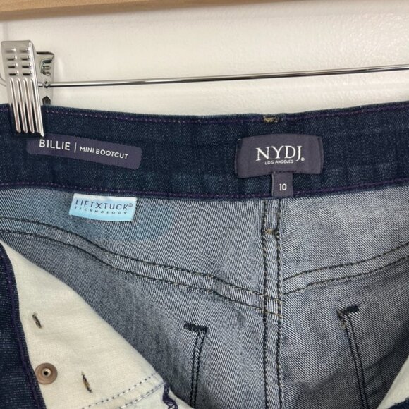 NYDJ Billie Mini Bootcut Dark Denim Short Jeans - Picture 6 of 11